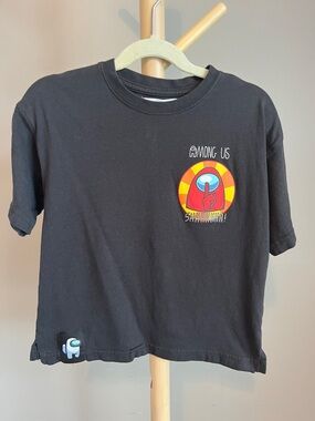 ⭐️⭐️PICK 5 / $20 Zara Among Us Kids' Black Graphic Tee - Shhh! Design Size 6